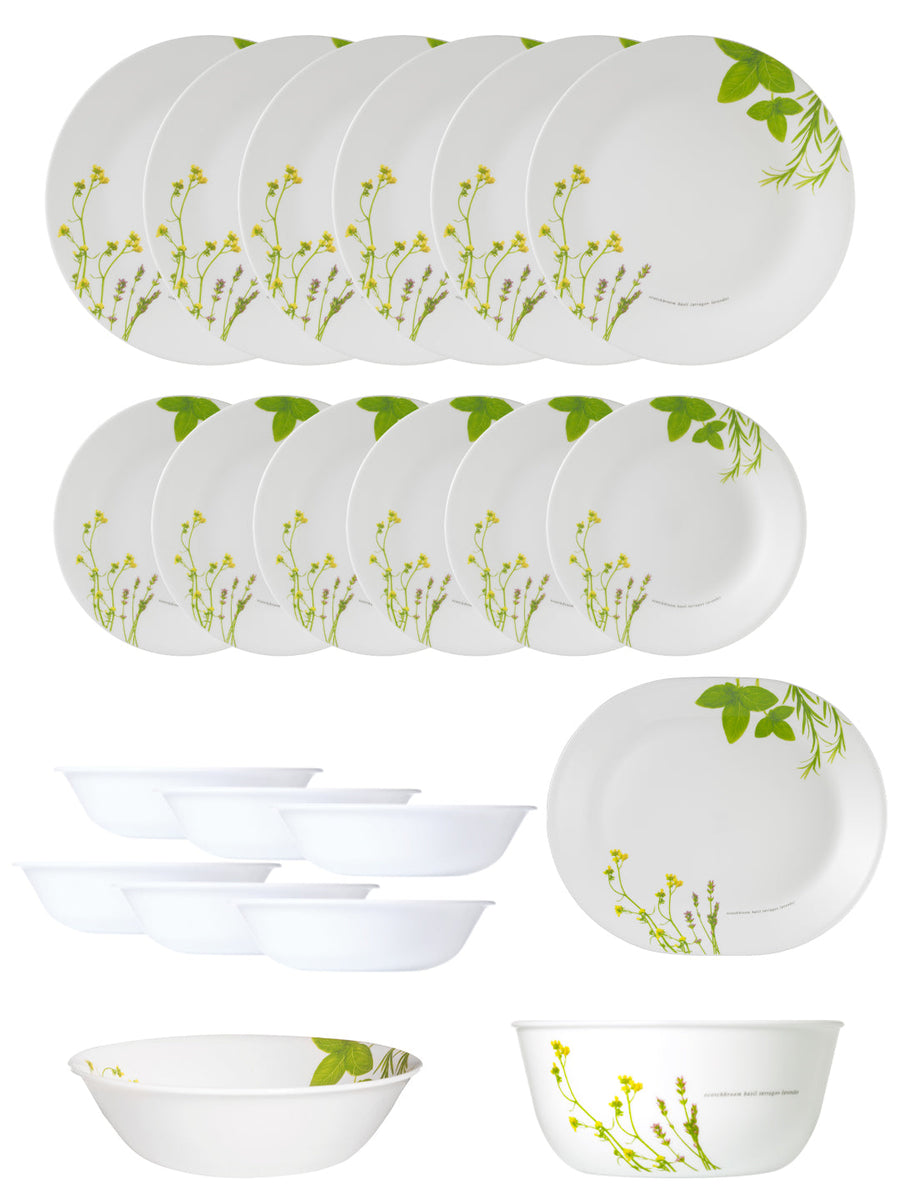 CORELLE EUROPEAN HERBS 21PCS SQR DINNER SET Poppat Jamals