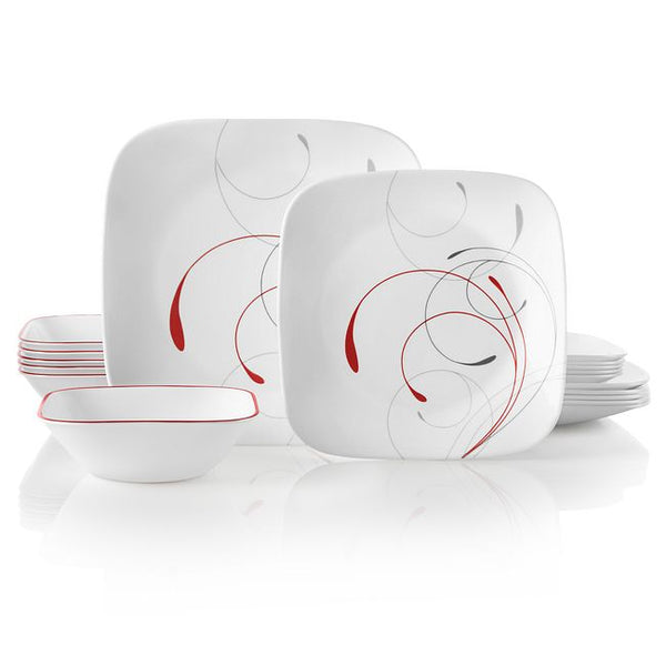 CORELLE SPLENDER 21PC SQR DINNER SET