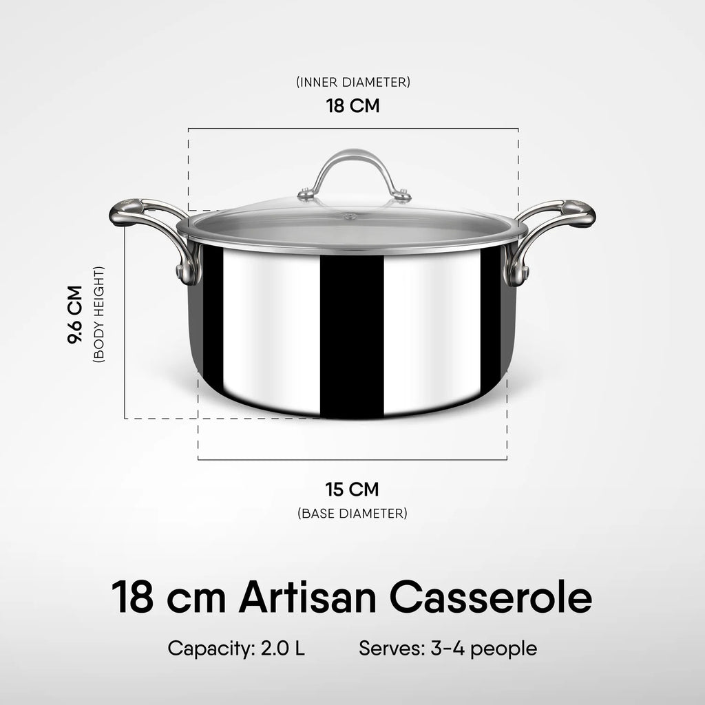 STAHL 4118 ARTISAN SAUCE POT W/LID 18CM  2LTR