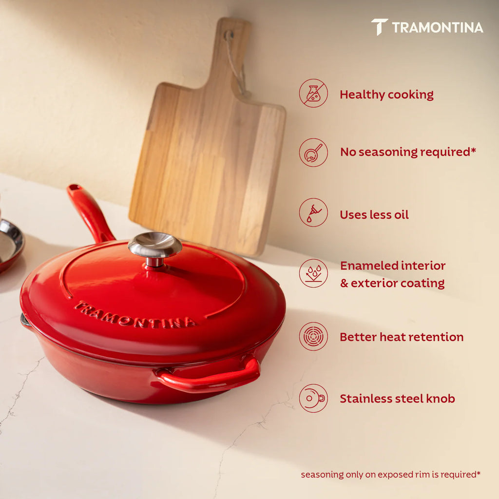 TMT BESTOW COVERED SKILLET FRY PAN 25CM