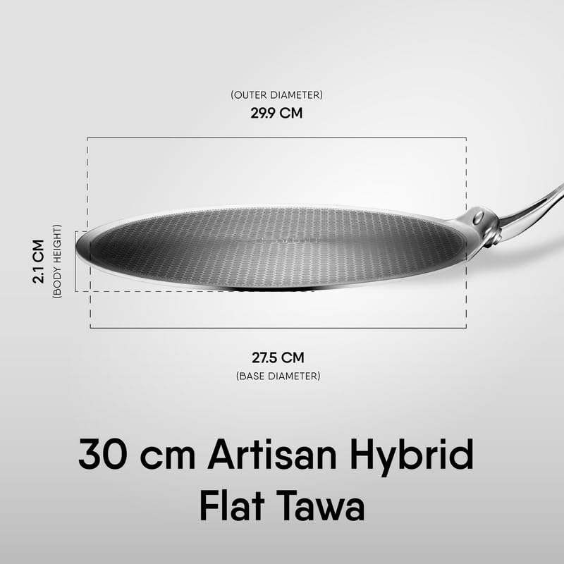 STAHL 6980 ARTISAN HYBRID FLAT TAWA 30CM