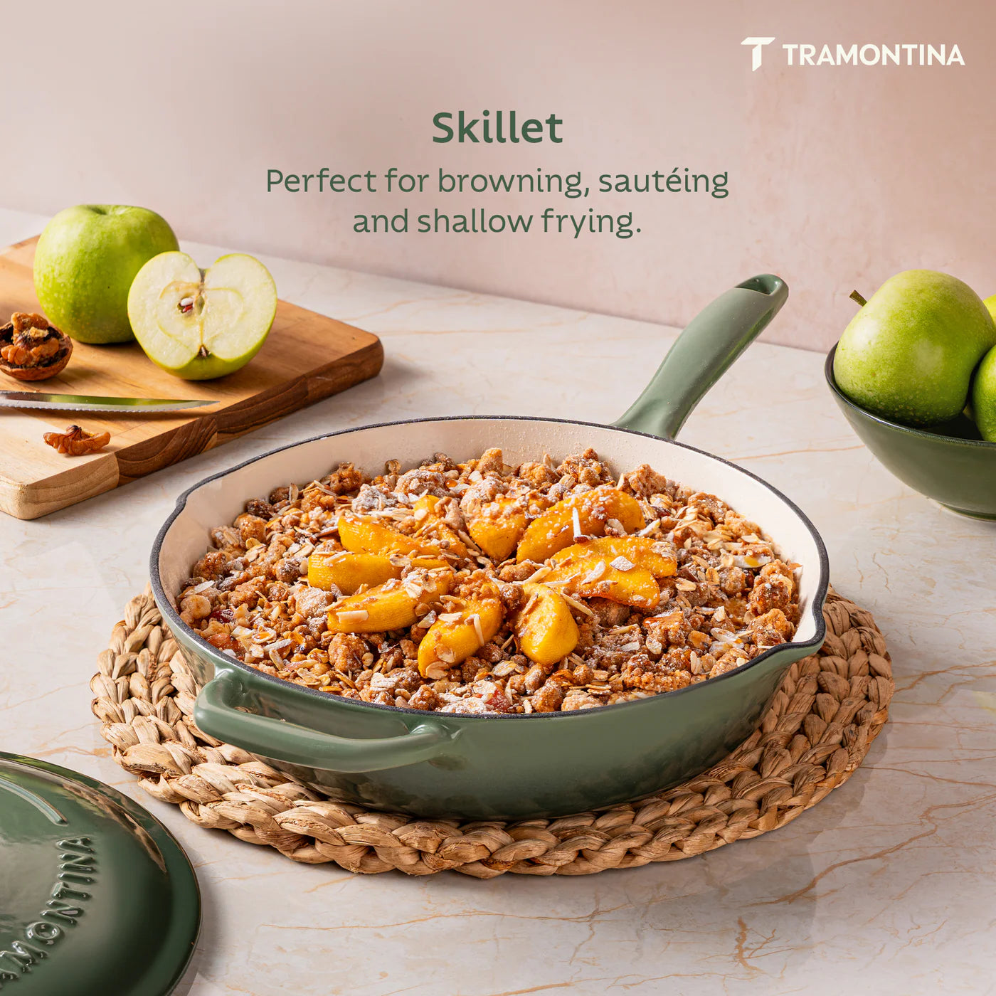 TMT BESTOW COVERED SKILLET FRY PAN 25CM