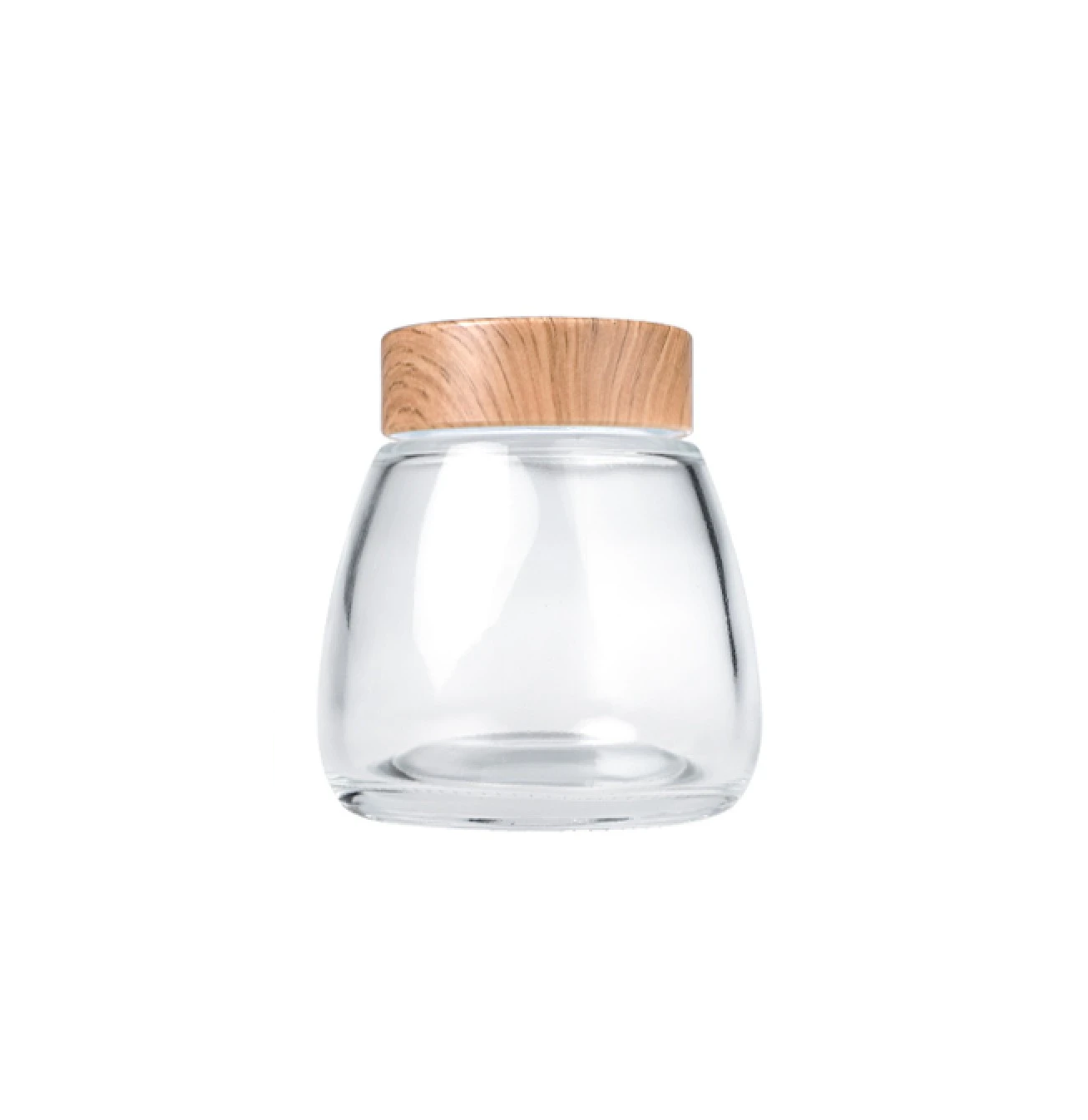 ESTEEM 7003 GLASS JAR POT WOOD LID 480ML