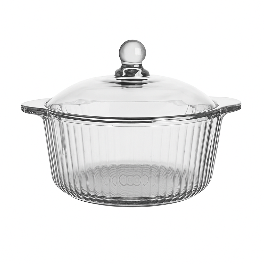 ESTEEM 7021 GLASS ROUND CASSEROLE