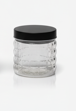 ESTEEM 7055 GLASS JAR BLACK LID 700ML