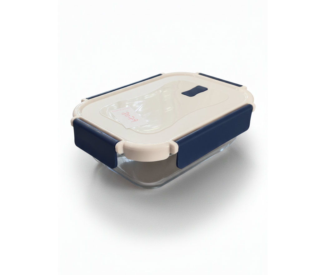 ESTEEM 7079 GLASS LUNCH BOX COLOR LID 700ML