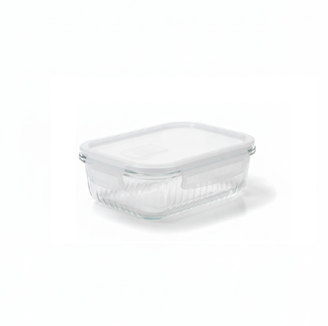 ESTEEM 7081 GLASS LUNCH BOX PLAIN LID 370ML