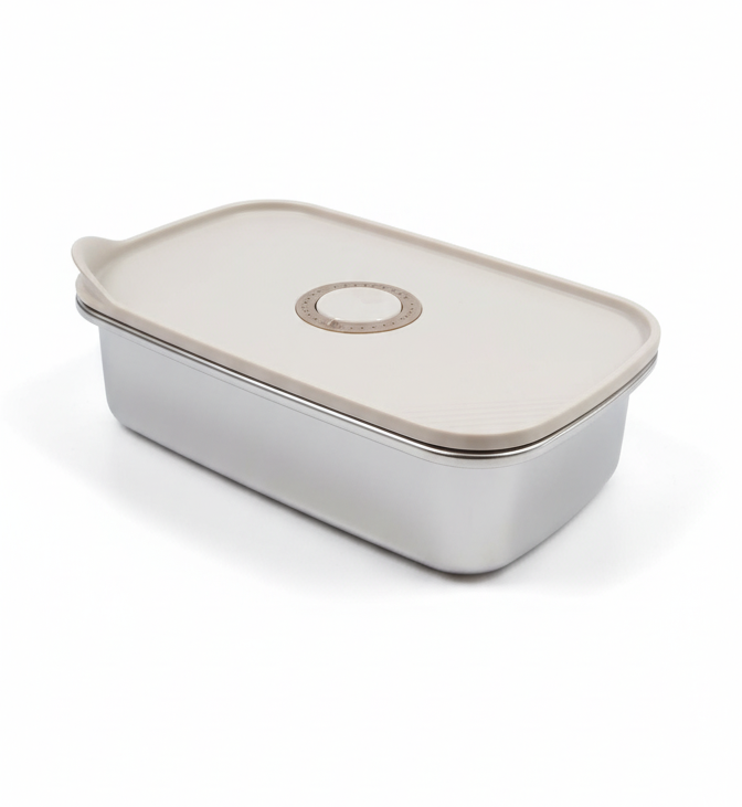 ESTEEM 7282 SS MICROWAVE LUNCH BOX RECT FLAT S  700ML