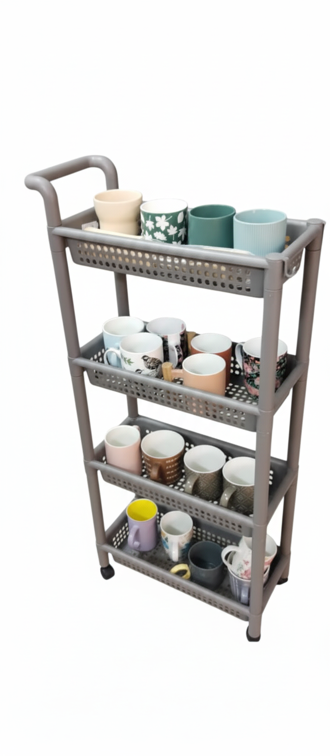 ESTEEM 7320 TIER ORG RACK 4 TIER W WHEELS/HANDLE