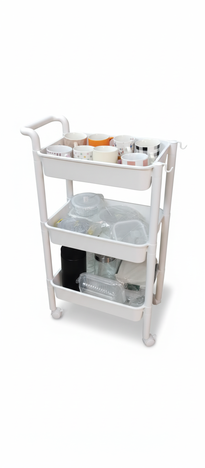 ESTEEM 7322 TIER ORG RACK 3 TIER W WHEELS/HANDLE
