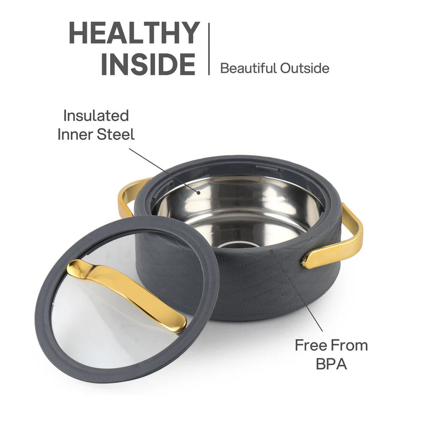 CELLO VELVETTO CASSEROLE 1500ML WITH GLASS LID