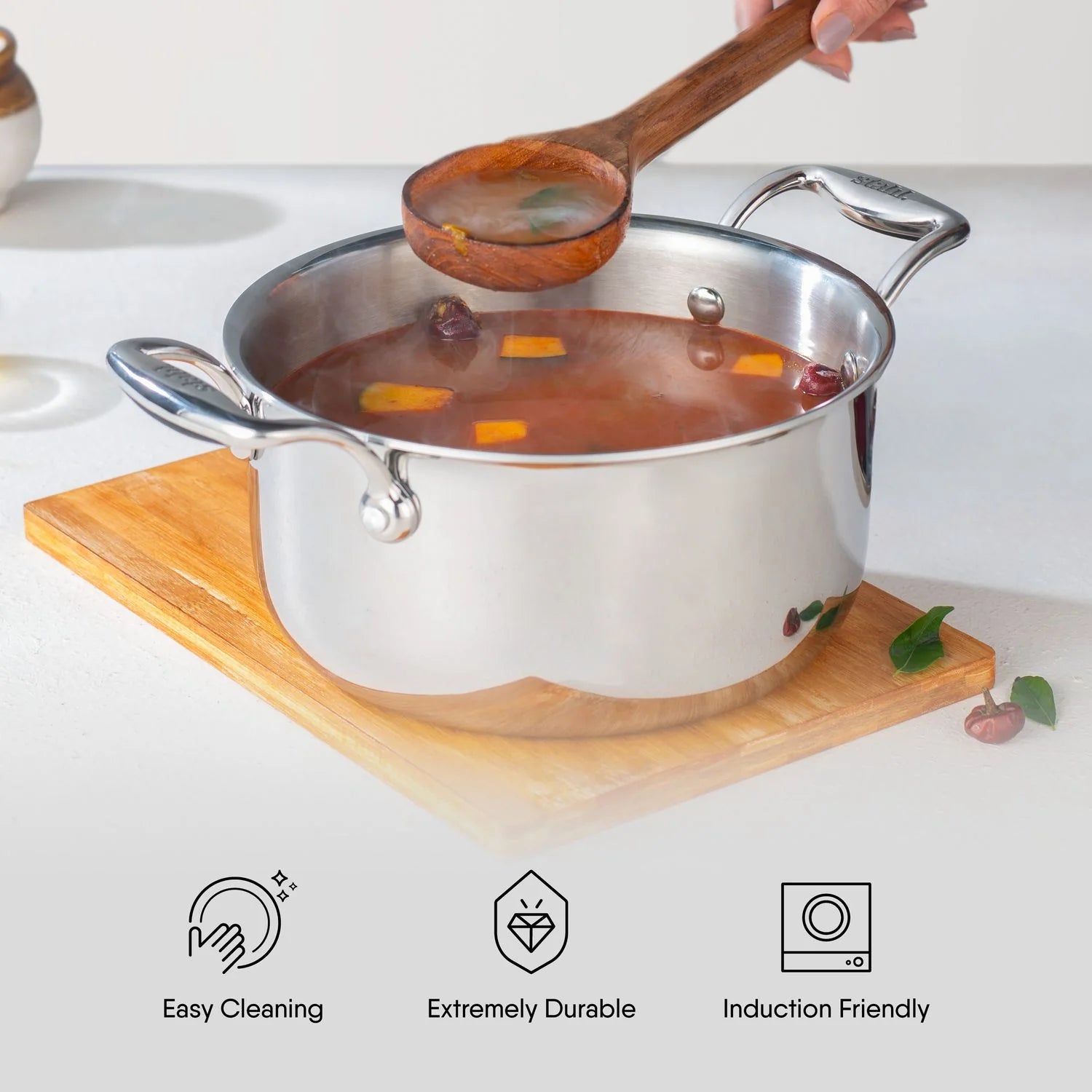 STAHL 4132 ARTISAN SAUCE POT W/LID 32CM 12.2LTR