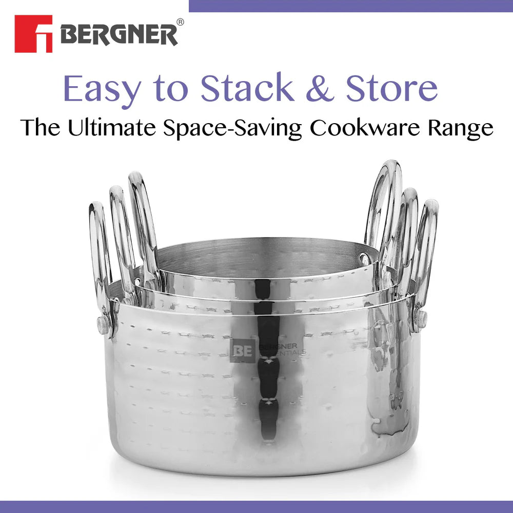 BE BERGNER 6240 HAMMERED SERVING 3PC SET