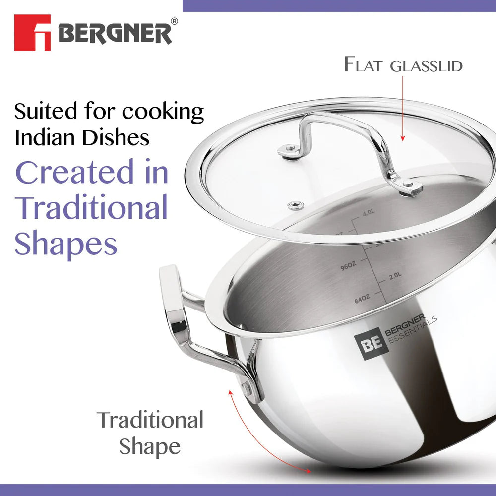 BE BERGNER 6283 TRIPLY RICE HANDI W/L 18CM