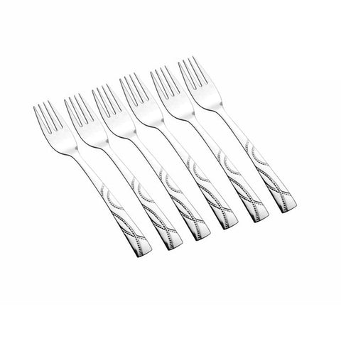 SHRI & SAM JFCM-1410 MED CUTLERY GSW DOTTED S/6 BABY FORK