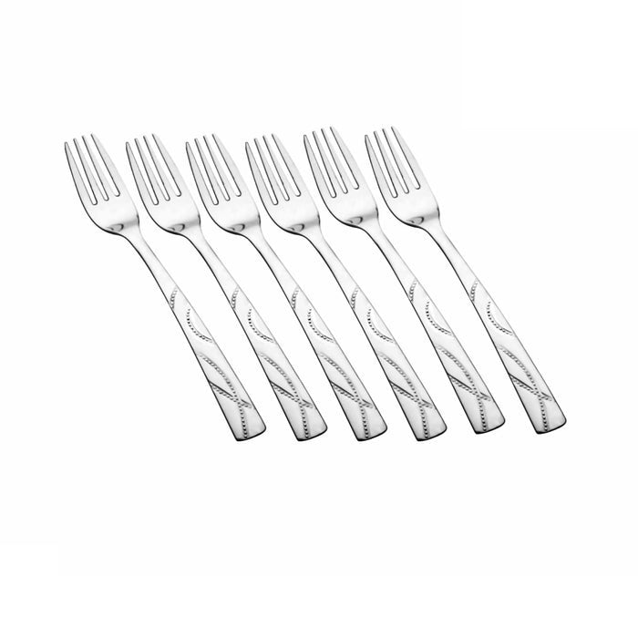 SHRI & SAM JFCM-1416 MED CUTLERY GSW DOTTED S/6 DESERT FORK