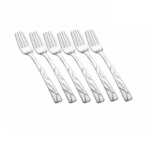 SHRI & SAM JFCM-1416 MED CUTLERY GSW DOTTED S/6 DESERT FORK