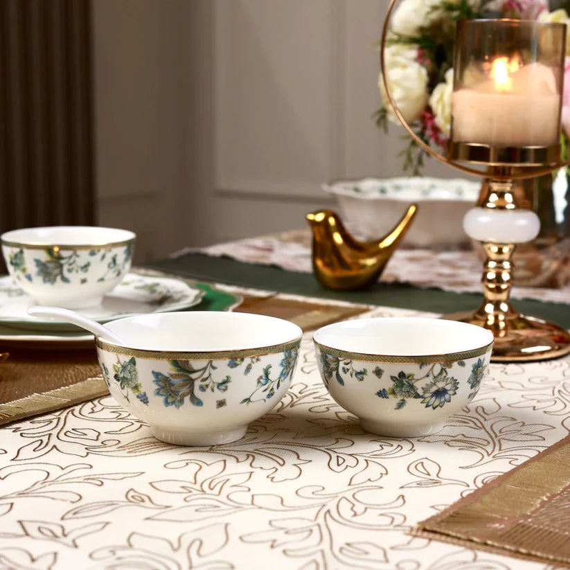VIGNETO 520 36PCS TUDOR GREEEN DINNER SET