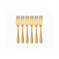 SHRI & SAM JFCM-L-7710-G JASMINE LASER GOLD S/6 BABY FORK