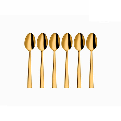 SHRI & SAM JFCH-2315 RG LOTUS ROSE GOLD PLAIN DESSERT SPOON