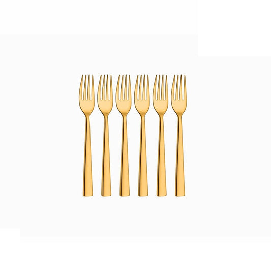 SHRI & SAM JFCH-2316 RG LOTUS ROSE GOLD PLAIN DESSERT FORK