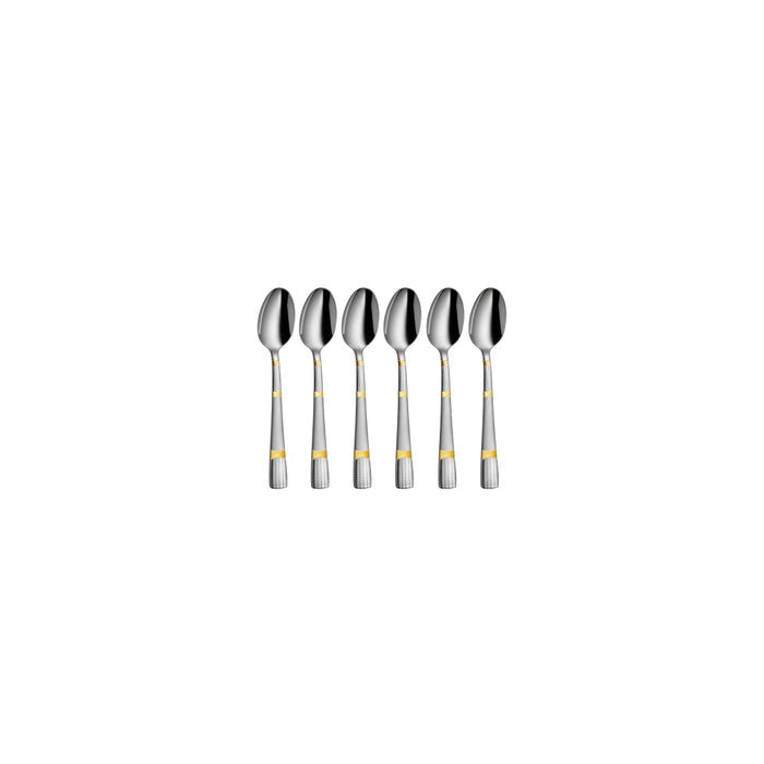 SHRI & SAM JFCP-3904 PARTIAL GOLD LUSH S/6 TEA SPOON