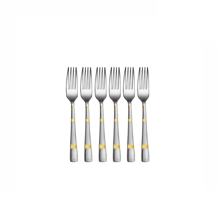 SHRI & SAM JFCP-3910 PARTIAL GOLD LUSH S/6 BABY FORK
