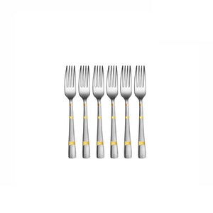SHRI & SAM JFCP-3910 PARTIAL GOLD LUSH S/6 BABY FORK