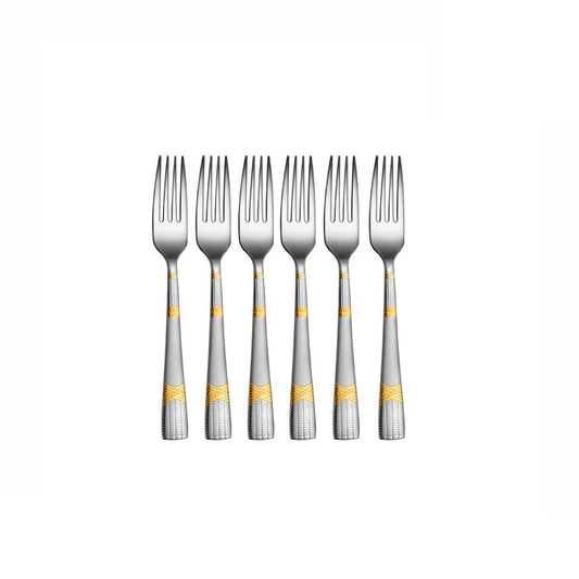 SHRI & SAM JFCP-3916 PARTIAL GOLD LUSH S/6 DESERT FORK