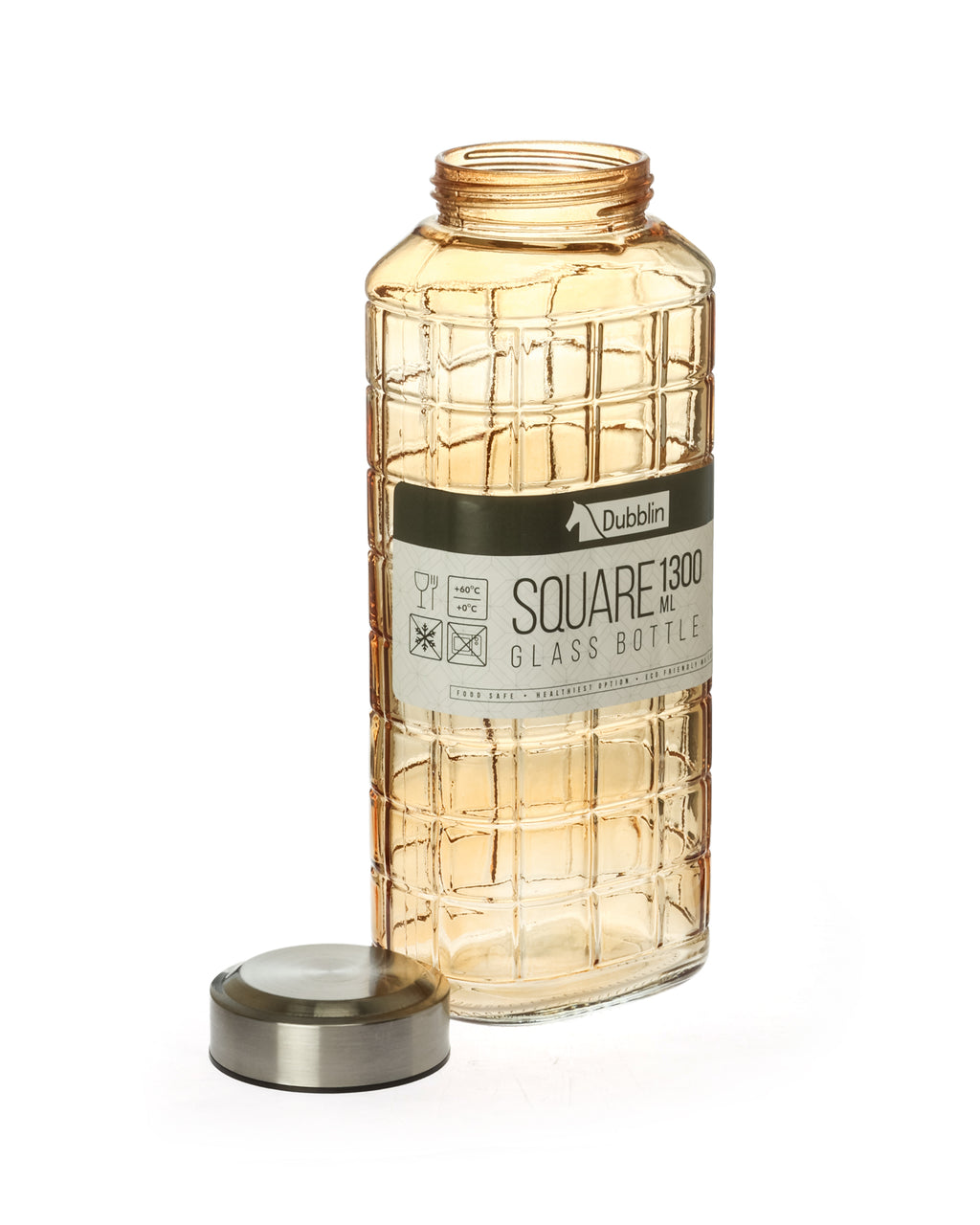 DUBBLIN SQ BORO GLASS BOTTLE 1300ML