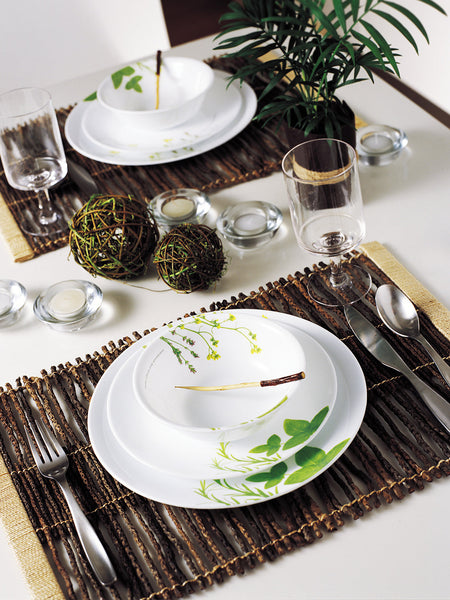 CORELLE EUROPEAN HERBS 21PCS SQR DINNER SET