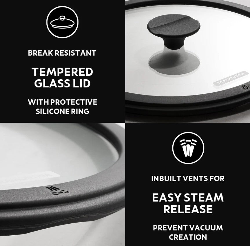 TRAMONTINA   98052003 PRE SEASON CAST IRON DEEP KADAI 20CM  2.3L