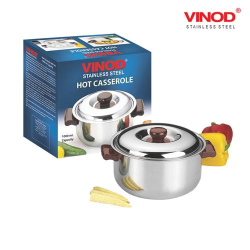VINOD STAINLESS STEEL CASSEROLE-1000ML