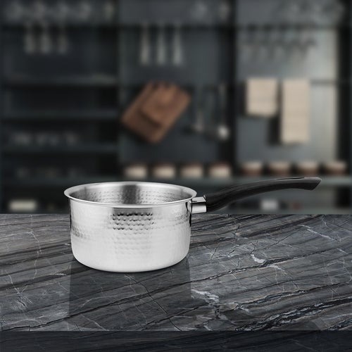 SHRI & SAM JHC-1216 430 HAMMERED SAUCE PAN 12CM