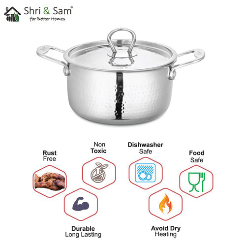 SHRI & SAM JHC-1922-160-H PLATINUM CASSEROLE 16CM