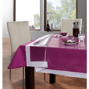 FREELANCE 60*90 RECTANGLE TABLE COVER CLEAR WITH LACE