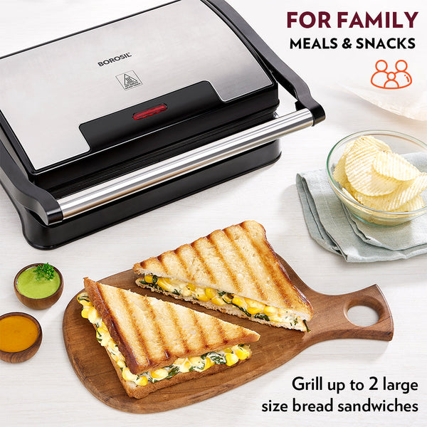 BOROSIL META PRIME GRILL SANDWICH MAKER